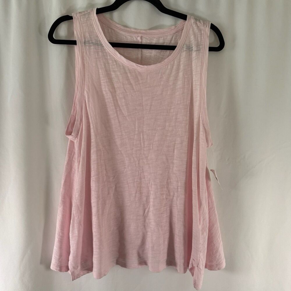 New Gap Tank Top Women's Large Heathered Pink Lightweight 100% Cotton